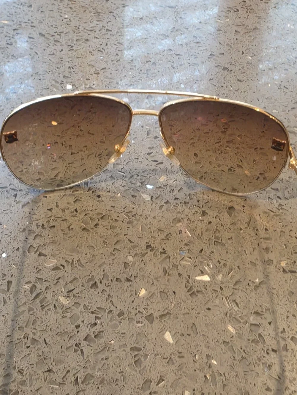 CartierPanthère De Cartier 60MM Aviator Unisex Sunglasses No Case Replace Pouch